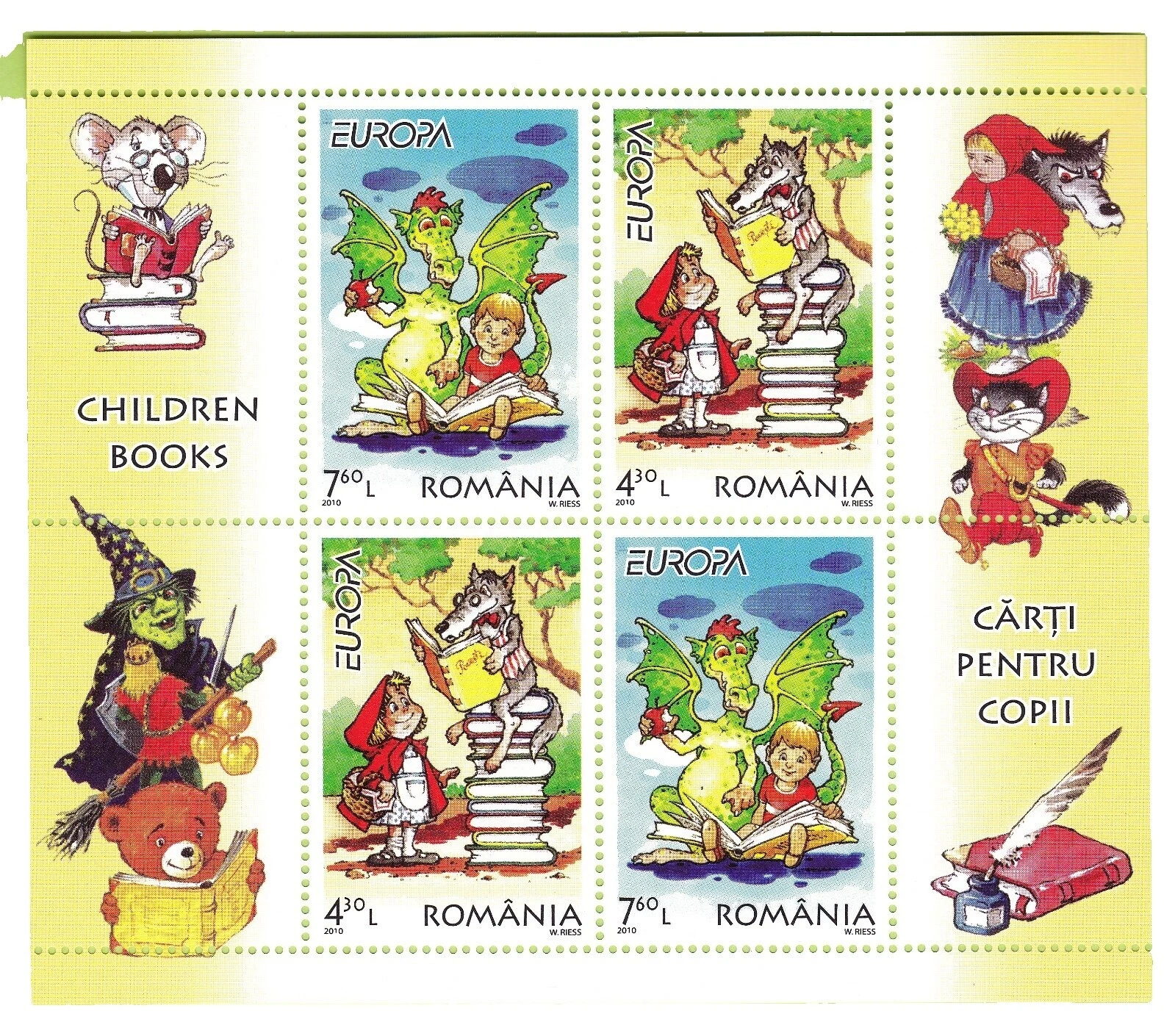 Mint Never Hinged/MNH Romanian Animation & Cartoon Postal Stamps