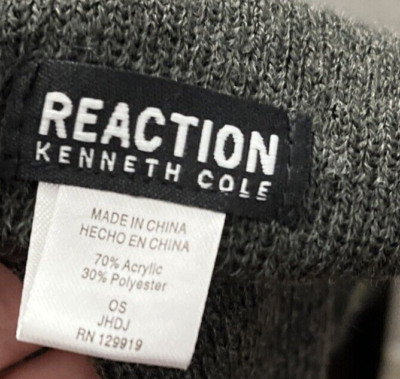Reaction Kenneth Cole Scarf Adult One Size Solid Gray Polyester