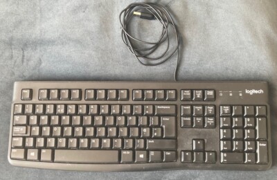 Logitech K120 USB Kabelgebundene Tastatur QWERTY UK Englisch Schwarz	