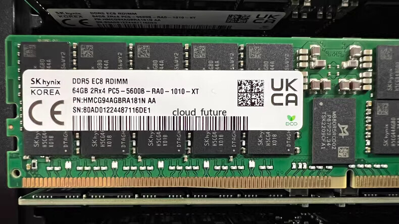 SK Hynix 64GB DDR5 5600 2Rx4 PC5-5600B-RA0 HMCG94AGBRA181N Server