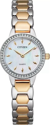 Citizen Women's Crystal Accent Two Tone Watch - EZ7016-50D **MISSING BOX**