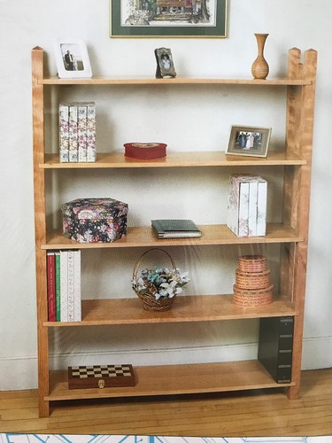Workbench Magazine Plans for Cherry Bookcase 5 Shelf 1993 Sealed Woodworking - Picture 3 of 4
