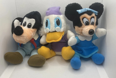 Vintage Mickey's Christmas Carol 6-8'' Plush Disney Scrooge McDuck, Minnie, Goofy