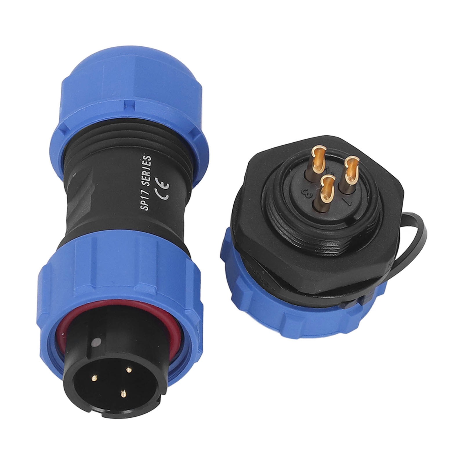 Aviation Plug Socket IP68 Waterproof Connector 3 Pin 3 Hole Electrial Power