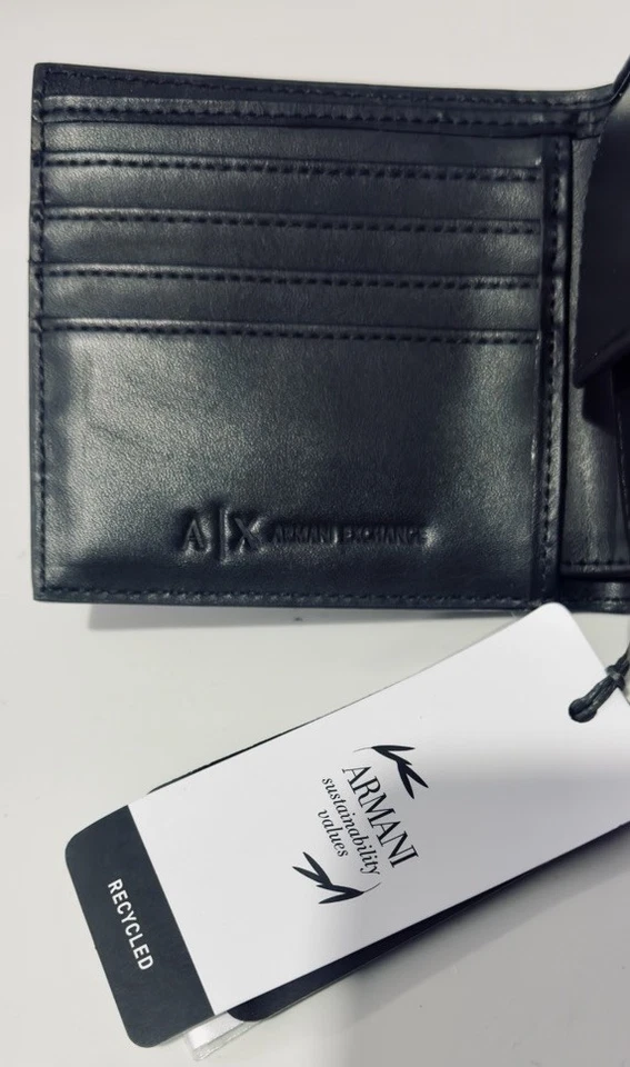 New Armani Exchange Mens Signature BI-Fold Wallet - Image 3 of 4