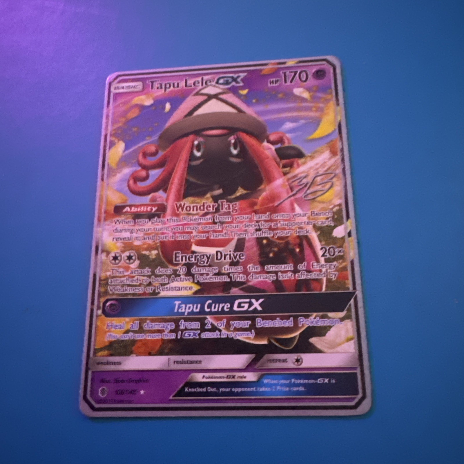 Tapu Lele GX Guardians Rising 60/145 World Championships 2017 Pokemon Card Holo