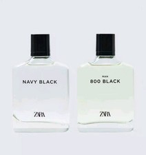 Zara Man 800 Black and Navy Black 2 x 100mlEau De Toilette Duo Set  damaged box