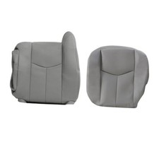 922 Leather Driver Bottom and Top Lean Back Replacement seat Cover Gray