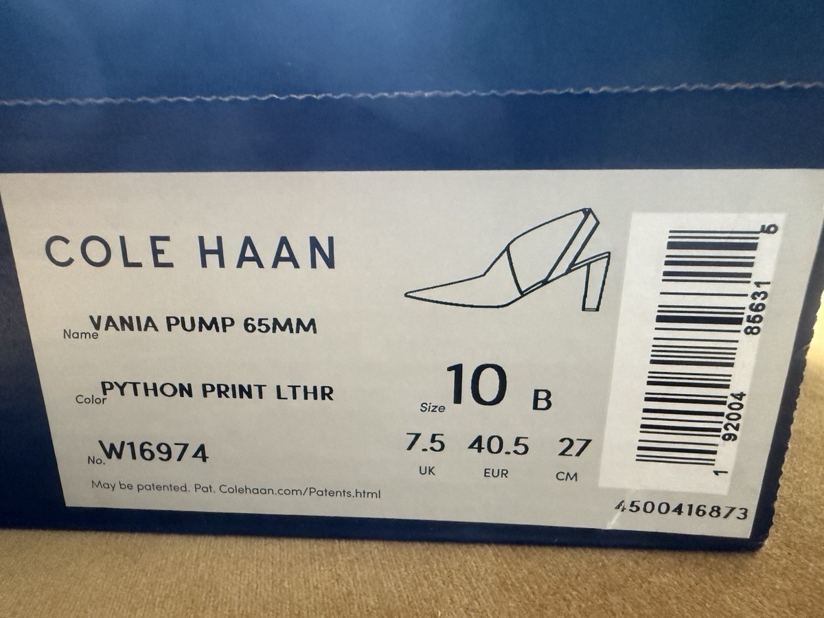 Cole Haan Vania Python print pumps NIB 10B View 2
