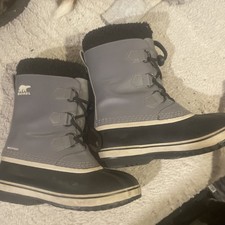 SOREL Yoot Pac TP Waterproof Boots, Size 3 U.S Quarry Black - Unisex