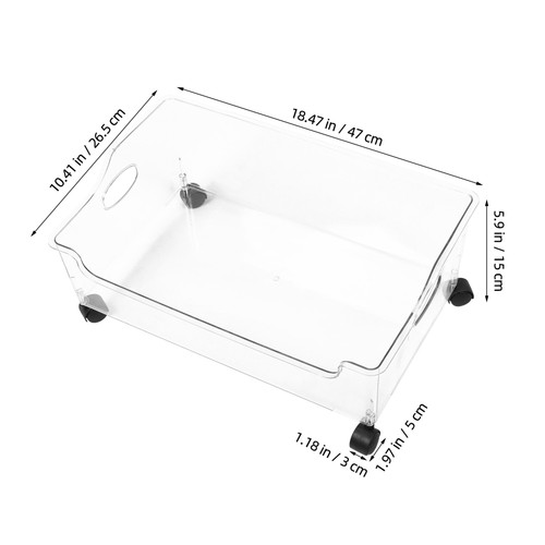 Caja de Almacenamiento con Polea Estuche de Archivo Rodante Contenedores Ruedas Librería - Imagen 8 de 12