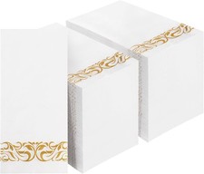 200 Pack Disposable Paper Napkins, 3-Ply Soft Absorbent, Dinner Napkins with
