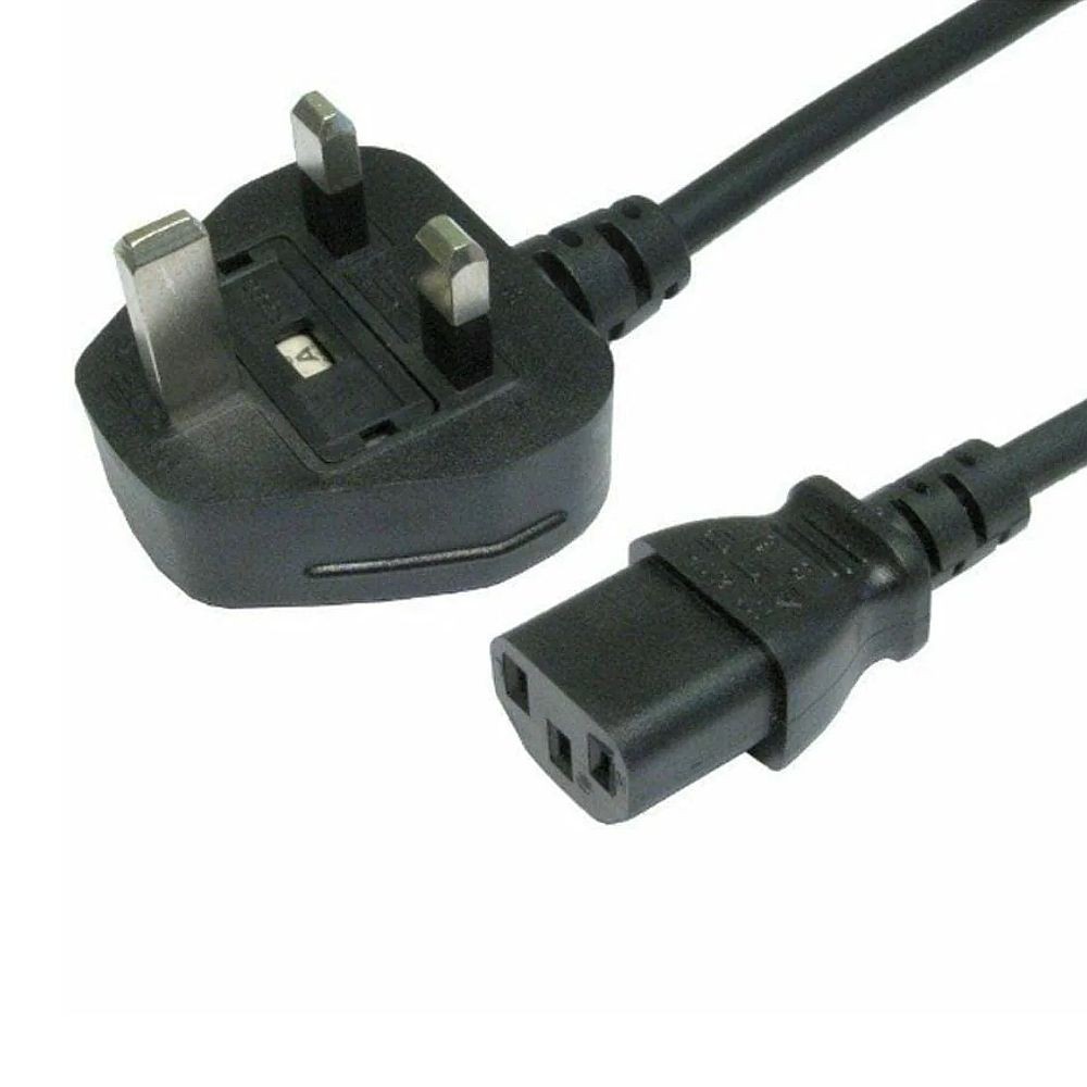 Fender IEC Kettle Lead 2M UK Power Supply Mains Lead for Amps