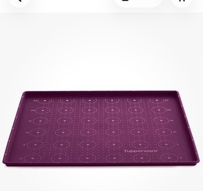 Tupperware Silicone Rectangular Baking Sheet 12 x 14 Rimmed Purple #7891 New
