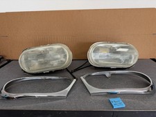 1992-1996 Jaguar XJS Genuine OEM Left & Right  Headlight Assemblies + Bezels
