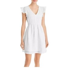 Vineyard Vines Women's Linen V-Neck Dress White XL