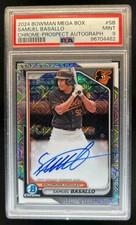 2024 Bowman Samuel Basallo Prospect Auto Mega Box Mojo Refractor #BMA-SB PSA 9