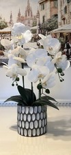Artificial White Orchid Plant In Ceramic Pot (Made To Feel Like Real) Beautiful