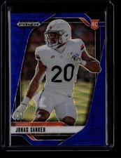 2025 Panini Prizm Draft Picks Jonas Sanker #142 Blue Wave 59/299 RC Cavaliers