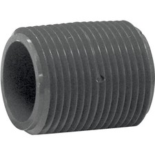 Genova P-1-CL Pipe Nipple, 1 in, MIP x MIP, PVC, Gray, SCH 80 Schedule
