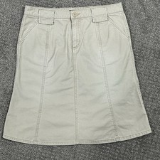 American Eagle Outfitters Khaki Skirt Women  s 6 Beige Cotton Knee Length Y2K