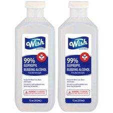99 Isopropyl Rubbing Alcohol First Aid Antiseptic, 12oz. 355ml  Pack of 2 