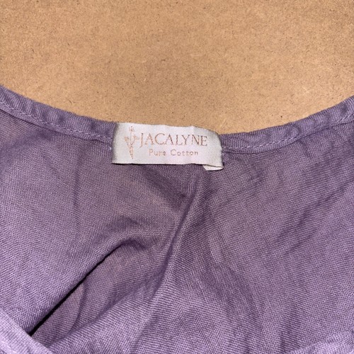 Abito Jacalyne cotone senza maniche casual vestibilità ampia comodo viola taglia OS Lagenlook - Foto 4 di 6