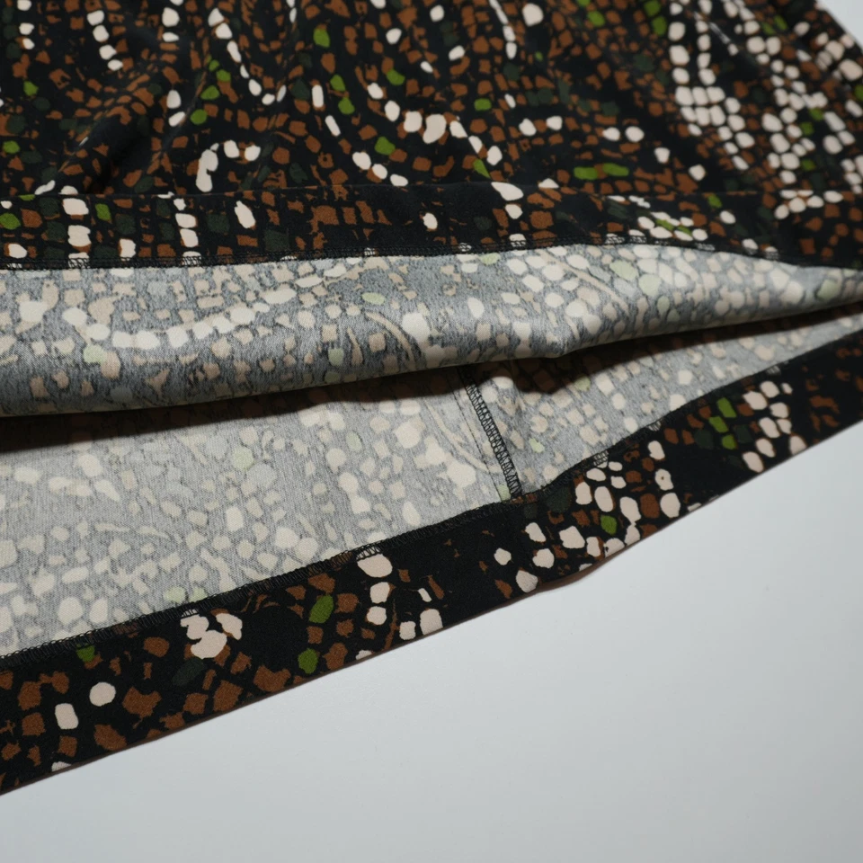 Falda Notations Línea A Mujer XL Elastizada con Pliegues Multicolor Mosaico Abstracto Foto 4 de 4