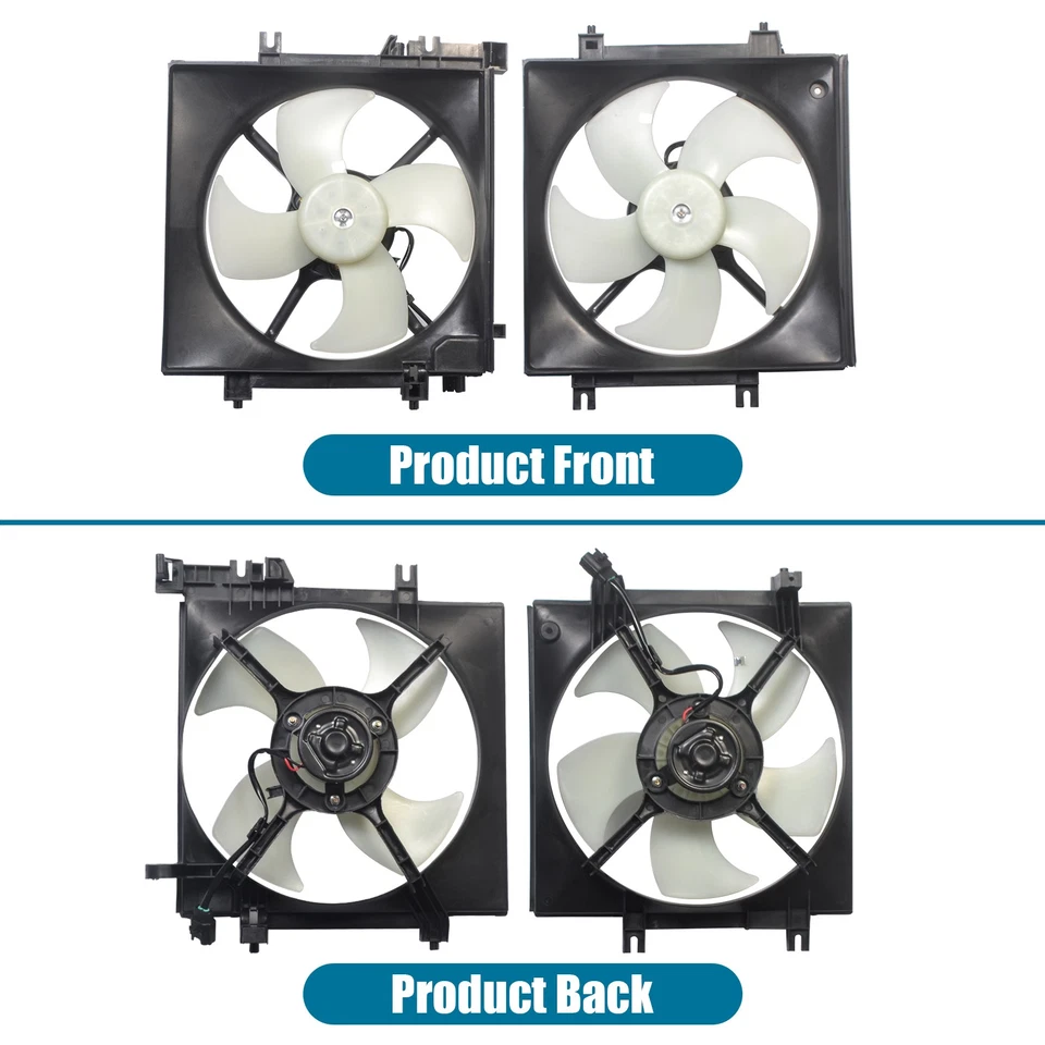 Conjunto de ventilador de refrigeración condensador radiador 2 piezas para Subaru Outback Legacy 2005-2014 Foto 3 de 4