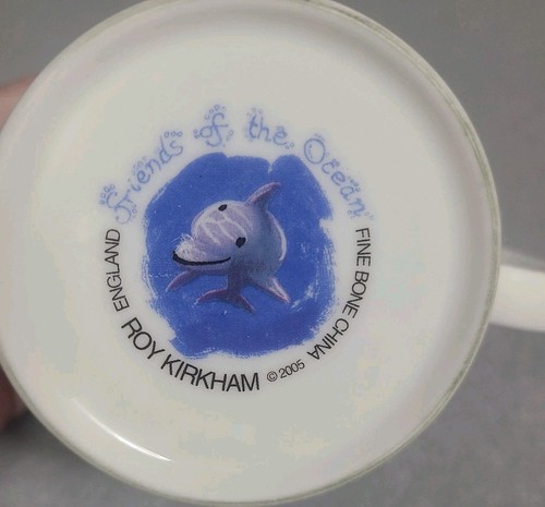 Vtg Roy Kirkham 2005 fine bone china made in England Friends Of The Ocean Mug - Bild 5 von 7