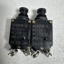 2 Pk -Crouzet 1 A Aircraft Circuit Breaker Push Pull Single Pole MS3320-1 115VAC