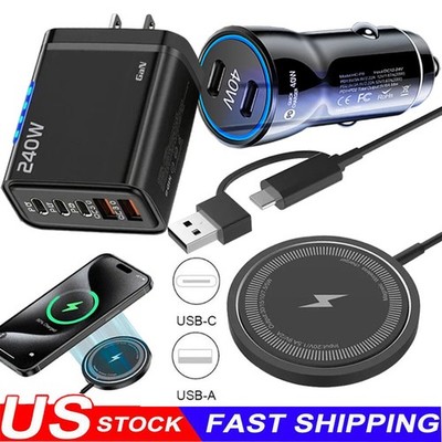 240W Supe Fast Charging USB Type C Wall Charger For Samsung iPhone Android Phone
