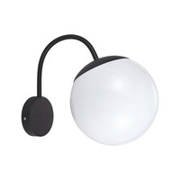 AußEnwandlampe Fassadenleuchte HaustüRlampe Gartenlampe Schwarz Kugel Weiß 25 Cm