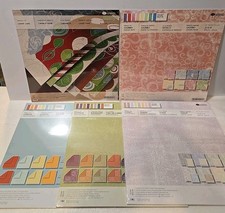 5 Creative Memories Perfect Fit 12x12 Paper Packs - 16 Shts ea, Power Palette