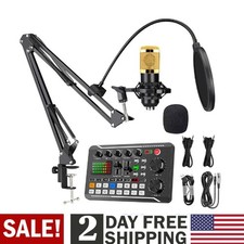   Home Studio Recording Kit Mixer Condenser Microphone for Music Podcast