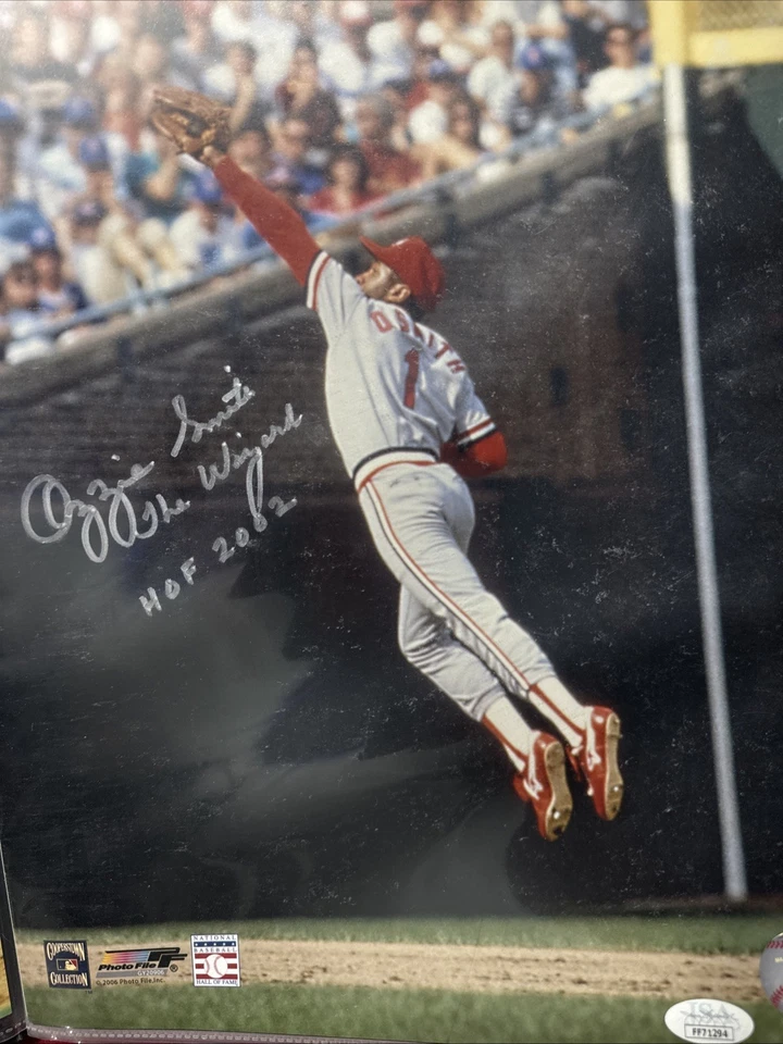 Ozzie Smith Signed 11x14 Photo Inscribed The Wizard HOF 2002 JSA - Image 2 of 4