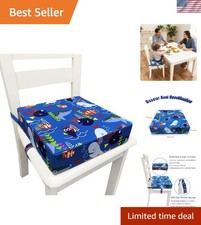 Non-Slip Toddler Booster Seat with Washable Cover - Travel-Friendly Design