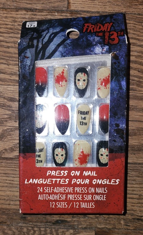 Friday The 13th Press On Nail Adhesive 24Pack Halloween Jason Voorhees New
