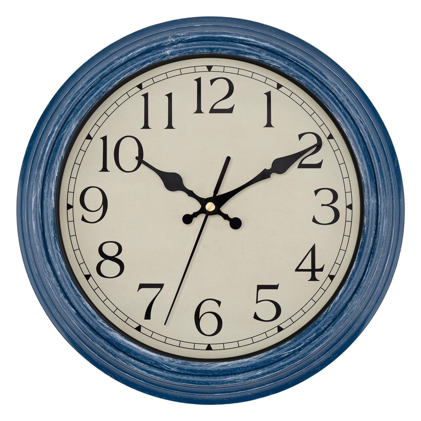 12 Inch Wall Clocks Battery Operated Silent Non-Ticking Classic Vintage Retro...