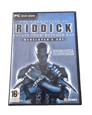 Chronicles of Riddick: Escape From Butcher Bay Developer's Cut (PC 2004) CIB DVD