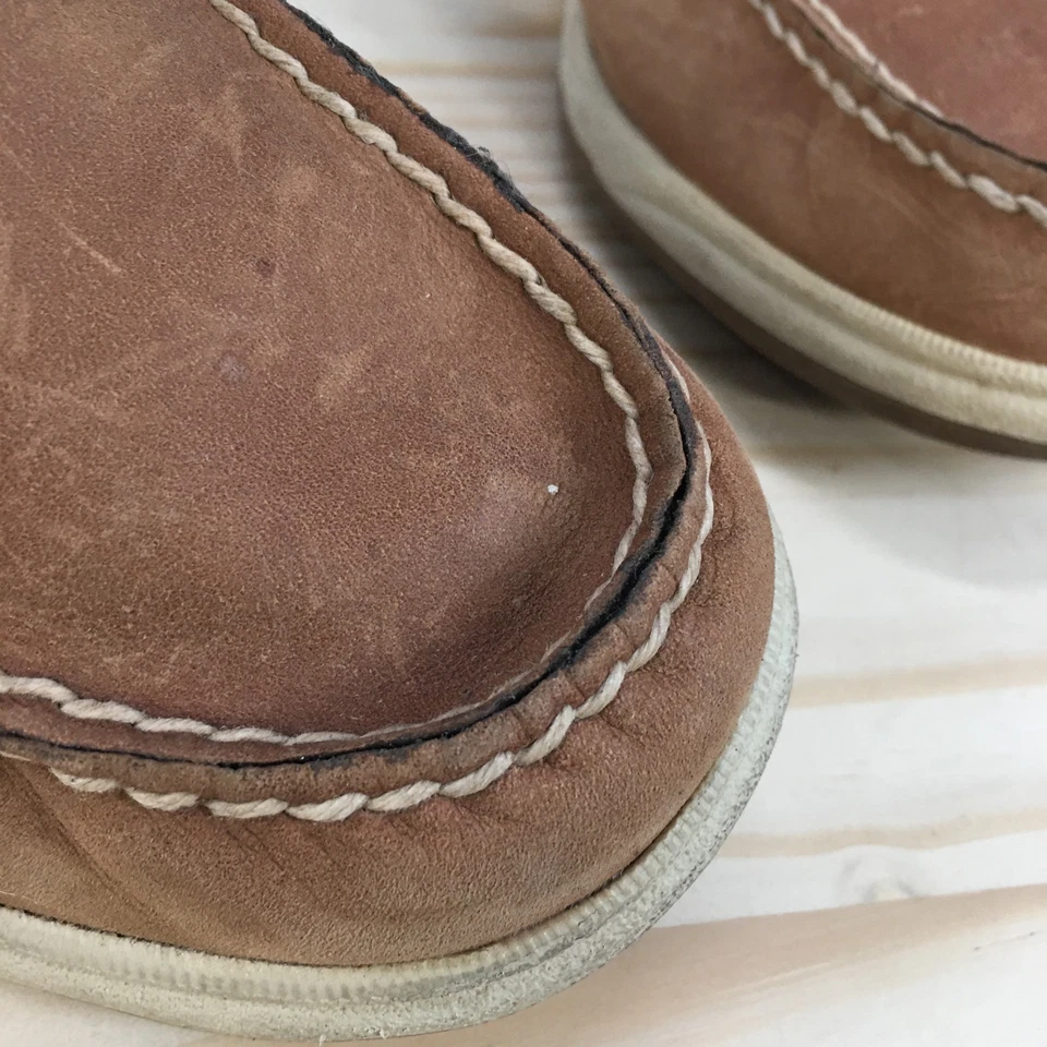 Zapatos Sperry para mujer 8M barco cuero marrón sin cordones sin usar, puntera informal con cordones cómodos Foto 4 de 4
