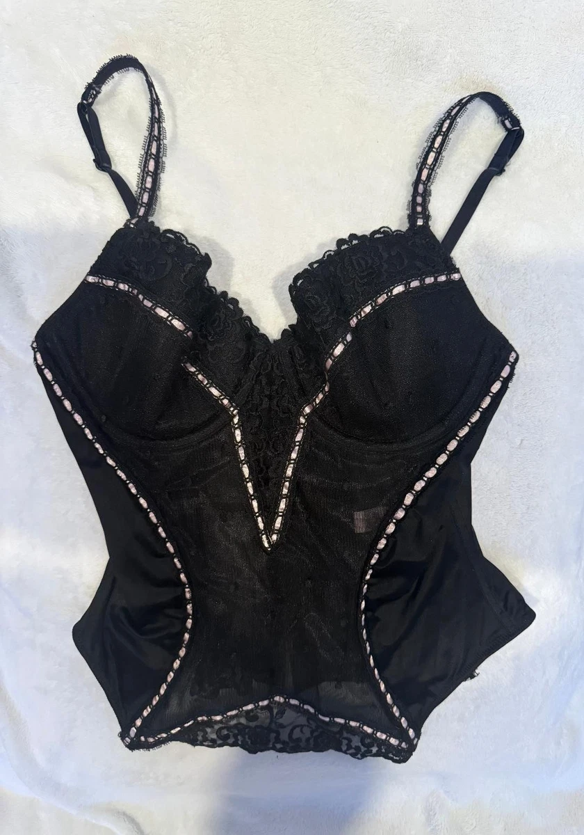 vibration feeling in lower abdomen female Hunkemoller Tallulah PU and lace garter belt with gold chain detail in  black main image 0