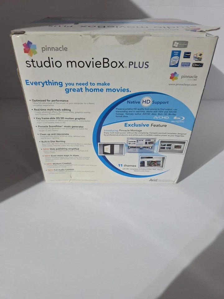 Sistema de edición de video Pinnacle Studio MovieBox Plus caja sellada daños Foto 2 de 4