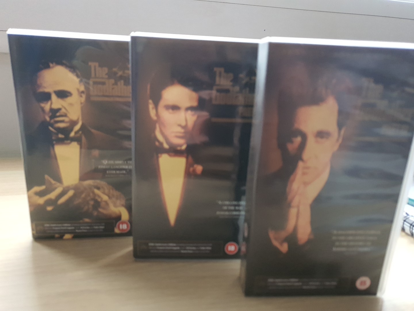 The Godfather Trilogy VHS Tapes. Pre-owned.