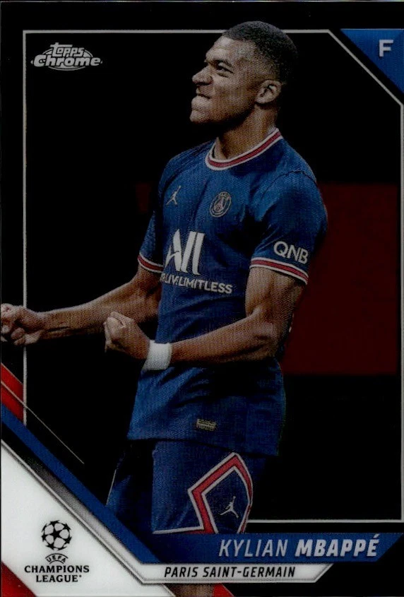 Topps Chrome UCL Kylian Mbapp√© #1 Trading Card 2021-22 Just