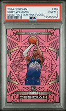 2024 PANINI OBSIDIAN ELECTRIC ETCH PINK FLOOD #169 CODY WILLIAMS 2/49 PSA 8