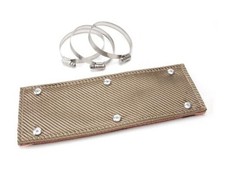 13.7" x 6" Titanium Pipe Shield, Exhaust Heat Shield, Two-layer Material