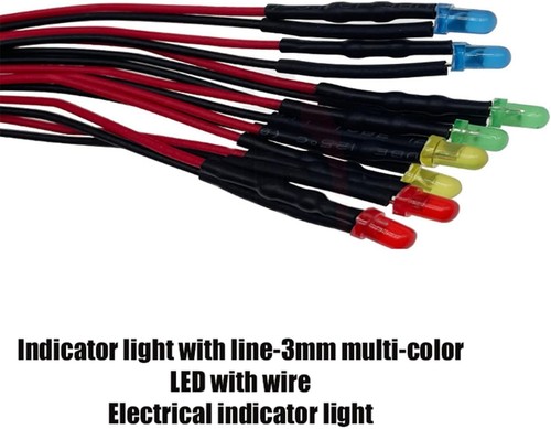 50PCS 12V 3mm LED Lights Emitting Diodes Pre Wired Micro Led Color - Picture 4 of 6
