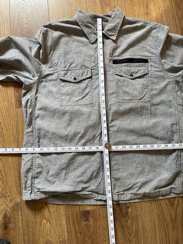 Sobrecamisa Hugo Boss Lovel Cremallera Gris Cambray Ligera Chaqueta Para Hombres XL - Imagen 10 de 11