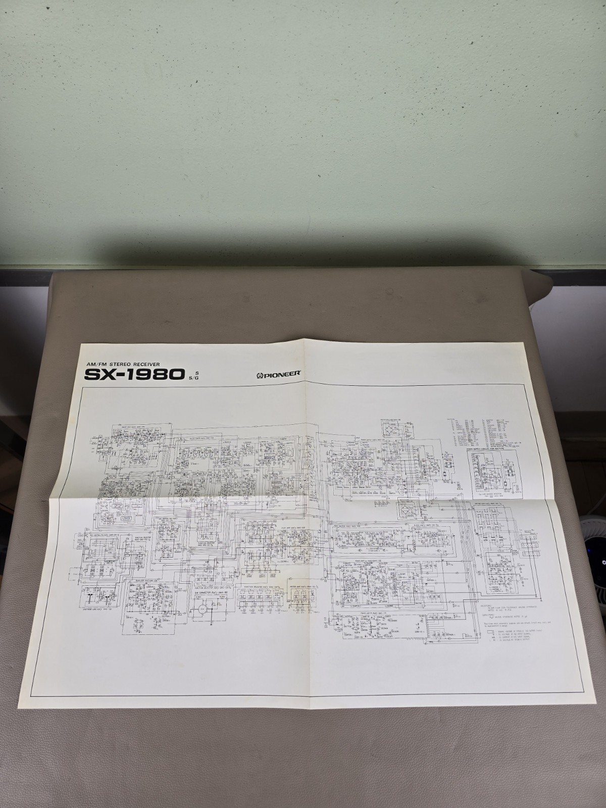 Pioneer SX-1980 Stereo Receiver Schematic D-5699